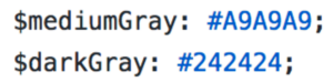colors.scss from Project B | Phrase