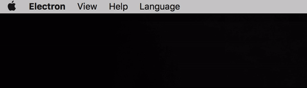Electron Menu Example