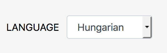 Language selector | Phrase