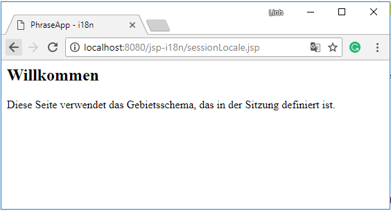 Project on application server in German| Phrase