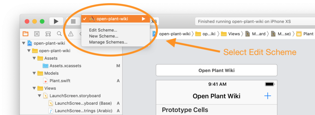 Select edit scheme | Phrase