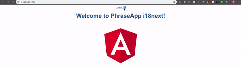 Demo app with language switcher | Phrase