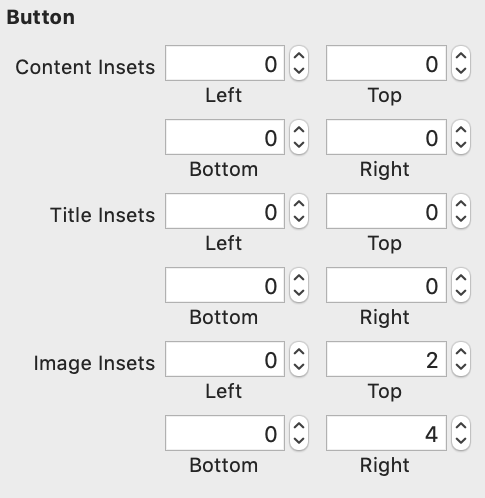 Our button's edge inset settings | Phrase