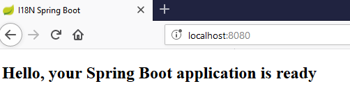 Spring Boot http://localhost:8080/ English message | Phrase
