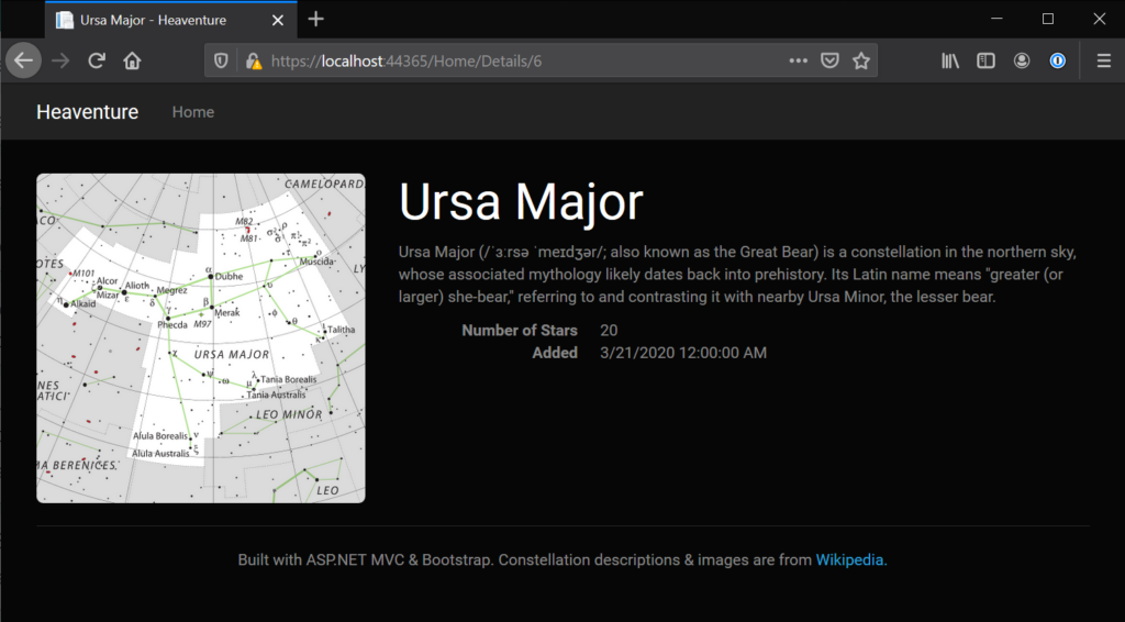 Ursa Major description | Phrase