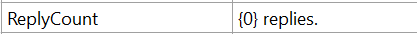 English reply count string | Phrase