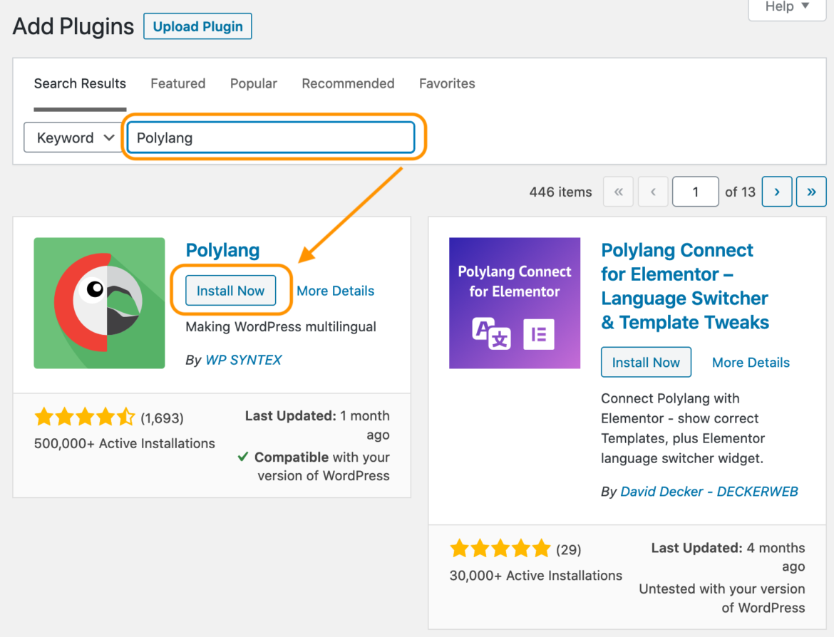 Instalando Polylang | Phrase