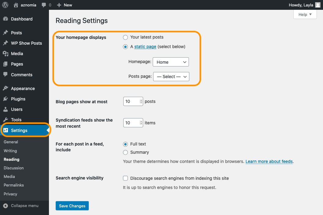 Configurando nuestra página de inicio en WordPress | Phrase