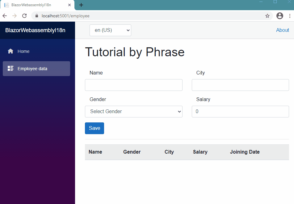 Localized demo app | Phrase