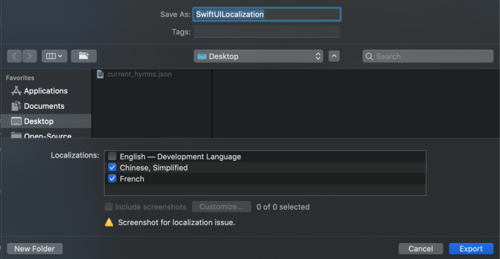 SwiftUI save menu | Phrase