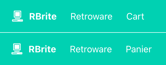 Side-by-side English and French translations | Phrase