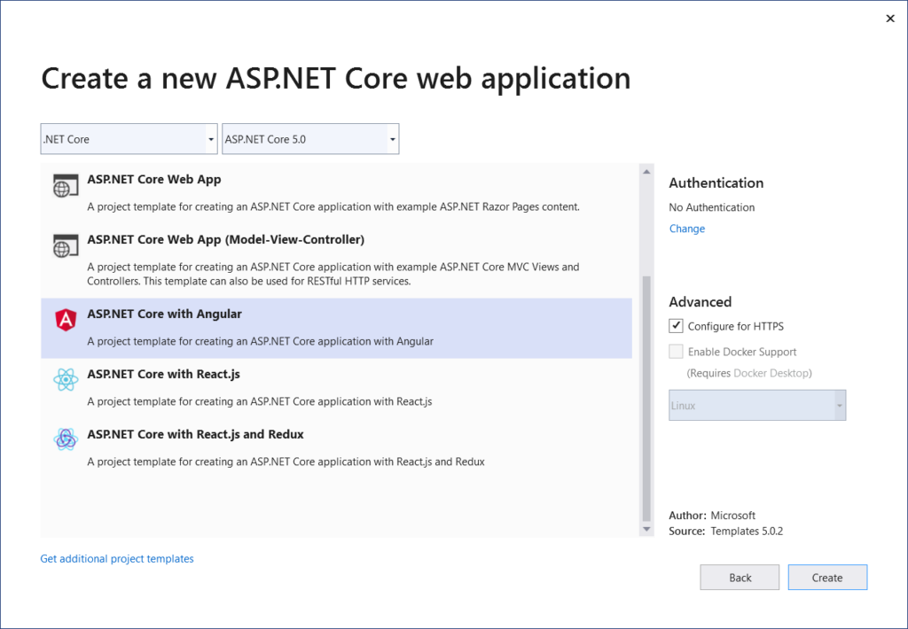 Creating a new ASP.NET Core with Angular project | Phrase
