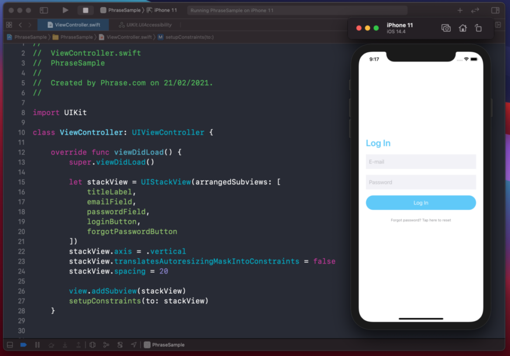 Internationalization accessibility iOS basics  | Phrase