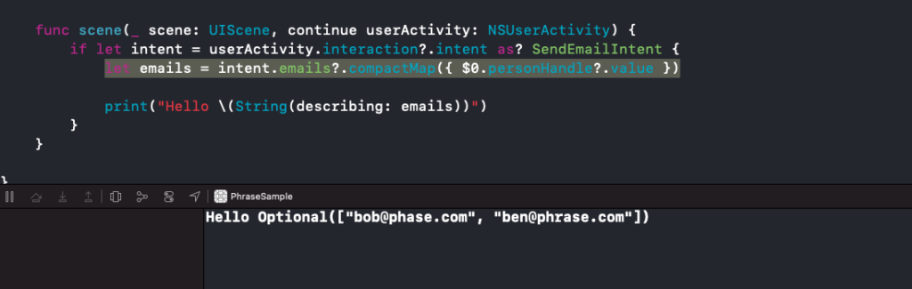 sirikit handling params | Phrase
