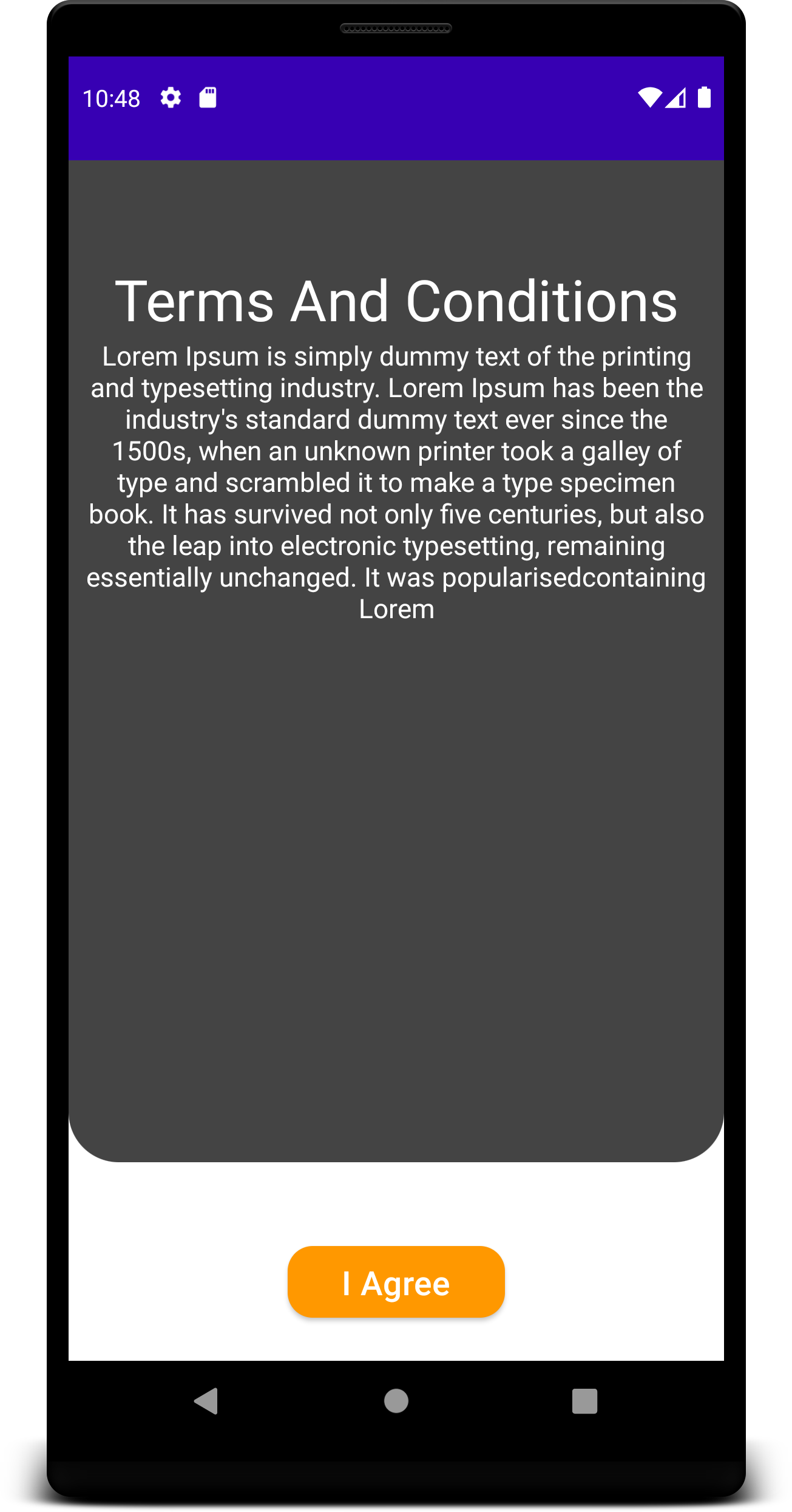 Demo app with English button | Phrase