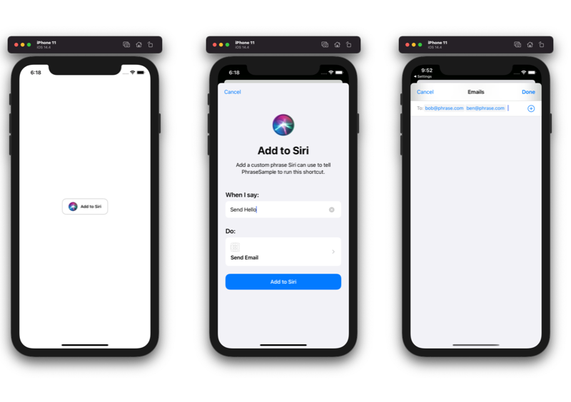 Adding a shortcut to Siri | Phrase