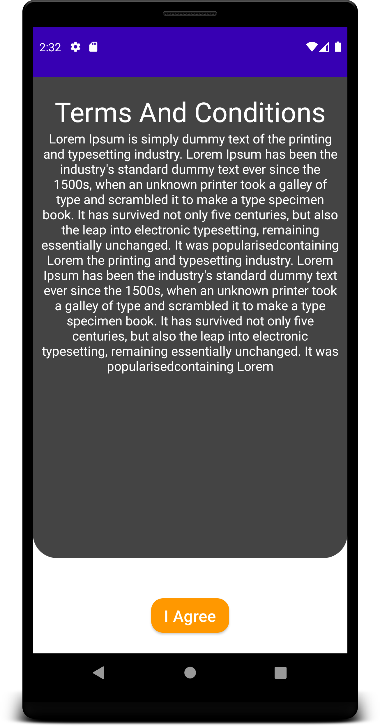 Demo app on large smartphone | Phrase