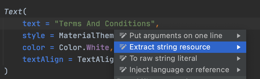 Extract string resource | Phrase