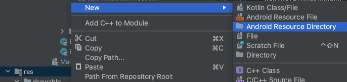 Adding new Android Resource directory | Phrase