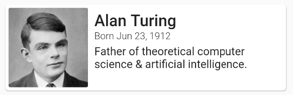 Version anglaise de la carte d'Alan Turing | Phrase