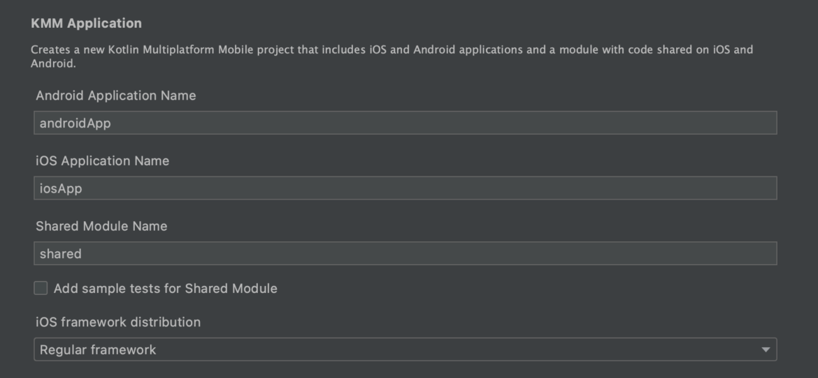 Creating a new KMM application | Phrase