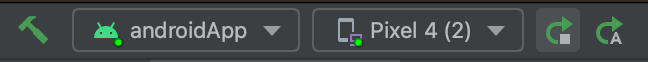 Android studio run button | Phrase