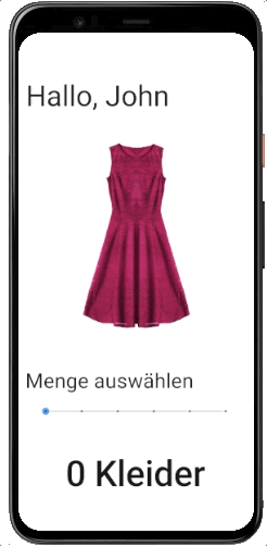 The final Android app screen in German | Phrase