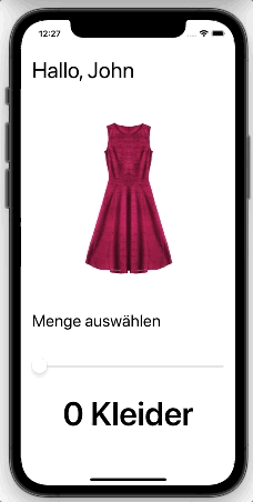 The iOS app screen in German | Phrase