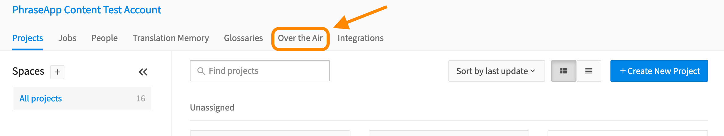 Menu over-the-air | Phrase