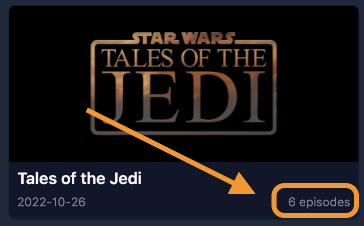 Localize the episode count | Phrase