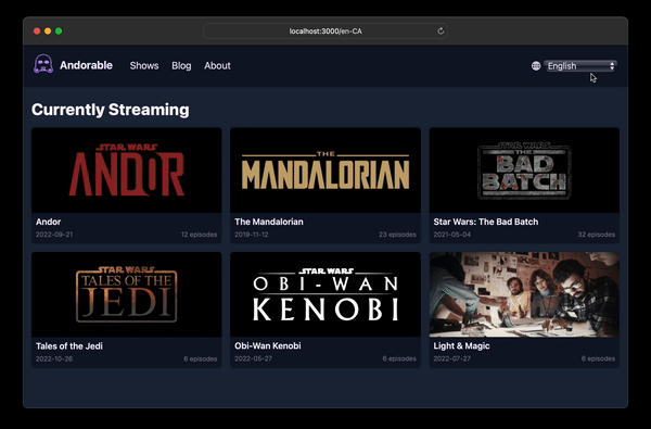 Language switcher on landing page | Phrase