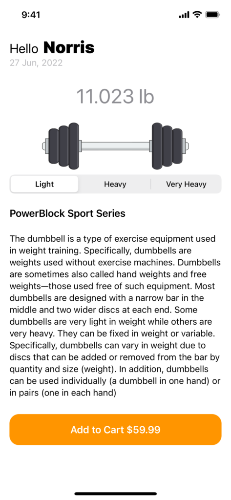 Buy Dumbbell app in English | Phrase