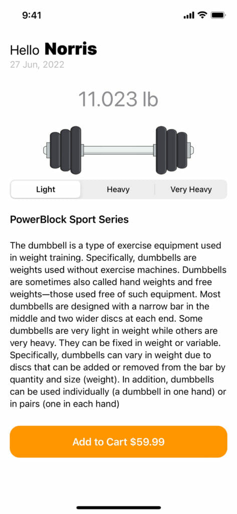 Buy Dumbbell app in English | Phrase