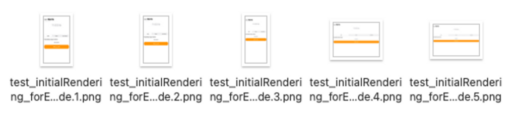 Screenshots of the test specified | Phrase