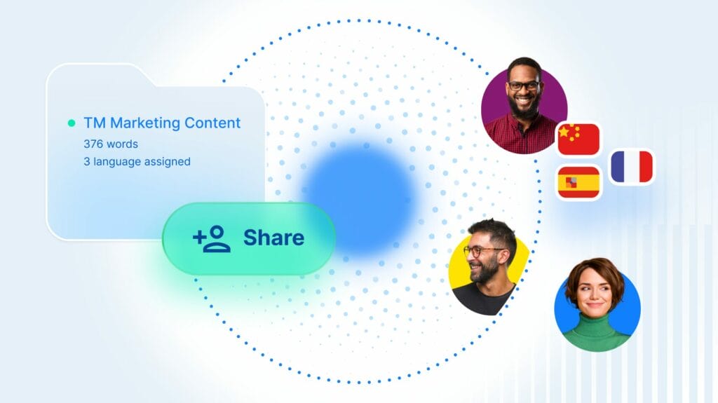 Users can now invite collaborators to view and edit translation memories (TMs).
