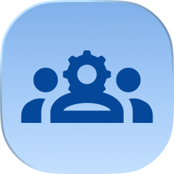 Icono de dos piezas de rompecabezas encajando que simboliza soluciones codesarrolladas y colaborativas.