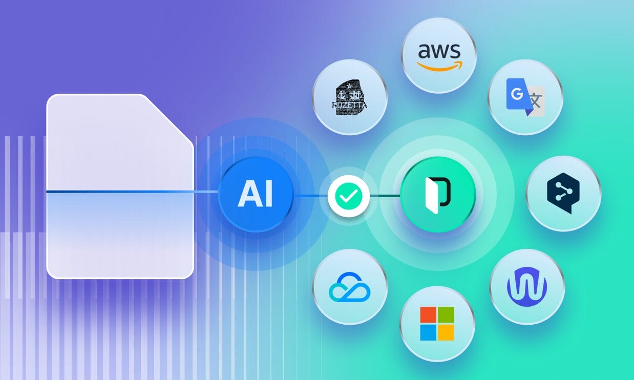 Illustration of MT Autoselect in Phrase, showing how the system automatically chooses the optimal machine translation engine based on content type and language pair.
